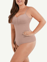 Seamless Scultp Covered Bust Jumpsuit Thong Bodysuit