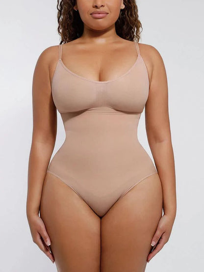 Seamless Scultp Covered Bust Jumpsuit Thong Bodysuit